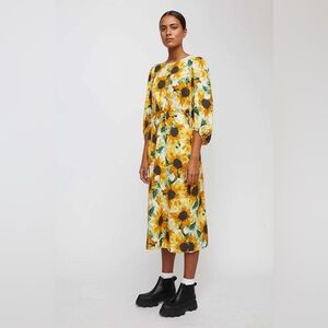 Just Female Smooth Floral Midi Dress 38 Anthropologie